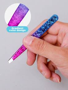 眉夹镊子，专业高精度不锈钢眉夹，眉夹斜口，用于面部毛发，毛发修剪，内生毛发去除。