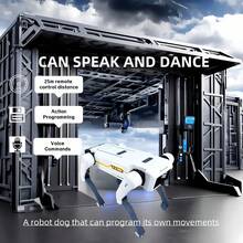 智能机器狗-遥控特效机器狗跳舞多功能智能编程伴侣玩具圣诞礼物新款机器狗无线遥控狗AI语音控制可连接手机