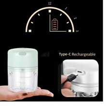 Electric Garlic Masher, Portable Mini Garlic Chopper, Garlic Blender, Household Electric Garlic Press, Wireless Garlic Mincer, Garlic Slicer, Portable & Compact Design, Easy To Use Kitchen Tool