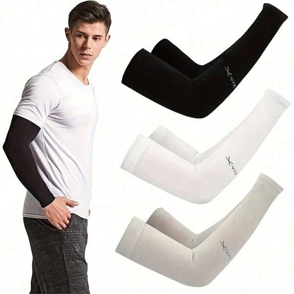 1-3 pares de mangas de verano para protección solar, mangas para brazo unisex adecuadas para montar al aire libre, deportes, material delgado, transpirable, protección UV, aptas para correr, pescar, ciclismo, esquí