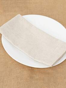 1PC Personalized Embroidered Linen Napkin Set - High-Quality Napkins With Letter Patterns - Washable Natural Fabric Napkins - Elegant Banquet Service Items For Formal Dining