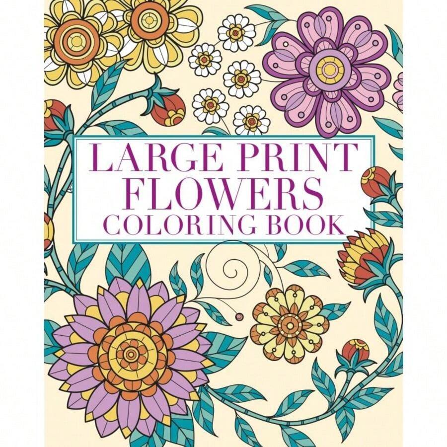 Large Print Flowers Coloring Book-5550 | SHEIN USA