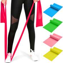 Bandas de resistencia, bandas elásticas de ejercicio para hacer ejercicio, fisioterapia, recuperación, yoga, pilates, entrenamiento de fuerza - Multicolor - Ver 2