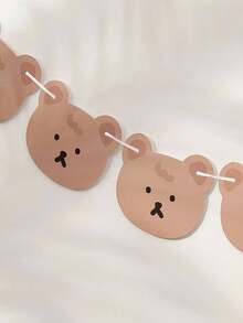 1pc Paper Pull Flag, Cute Cartoon Bear Decor Pull Flag For Home,Christmas Birthday Decorations Tapestry Room Decor Party Decorations - Little Bear Pulls Flag - View 4