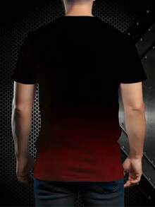 Áo thun nam in hình 3D Tháp Eiffel Paris - Áo thun tay ngắn thường ngày, áo thun ngoài trời mùa hè có thiết kế chuyển màu - Nhiều màu - Xem 2