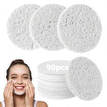 10/50 Pack Compressed Facial Sponges – Natural Exfoliating & Cleansing Sponge Pads, Gentle Skin Care For Face & Body, Travel-Friendly