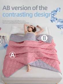 1 Temperature Controlled Cooling Blanket --Lightweight Summer Cooling Blanket For Hot Sleepers/Reduces Temperature By 3-5°C Compared To Traditional Cooling Blankets. --Large/Small/Double Size --Machine Washable --Great For Camping, Air Conditioned Rooms And Night Sweats (Available In 5 Colors)