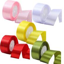 5 件/套 1.5 英寸宽缎带，适用于 DIY 玫瑰、万圣节、圣诞节和礼品包装、丝带装饰、蛋糕礼品包装、婚礼派对蝴蝶结、工艺品、缝纫、刺绣 - 彩色 - 查看 16