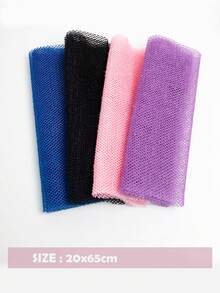 1pc/2pcs African Net Exfoliating Sponge, Stretchable Body Scrubber For Back Scrubbing, Easily Removes Dead Skin, Dirt, Grease And Impurities, Unclogs Pores - Multicolor - View 8