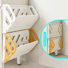 Estantería plegable de pared para zapatos, organizador de zapatos ahorra espacio para entrada, baño o armario - Estantería abatible para almacenamiento de zapatos en espacios pequeños