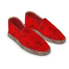 R&RH Ladies Red Roses Espadrilles - Red - View 1