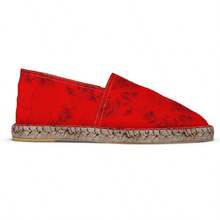 R&RH Ladies Red Roses Espadrilles - Red - View 4