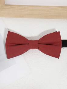 1pc Men's Casual Solid Color Simple Design Dual Layer Bowknot,Suitable For Wedding,Party,Gift,Prom Accessories, Wear With Suit Men Necktie - A - View 10