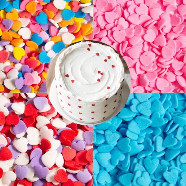 60g/2.12oz Cake Decorations Sprinkles - Glitter Toppings For Party Dessert Tables | DIY Cake & Cupcake Decor,Wedding/Birthday/Valentine's Day Celebration Supplies