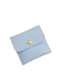 1pc Jewelry Storage Bag, Modern Snap Button Decor Portable Jewelry Organizer Storage Bag For Jewelry Organization Back To School
