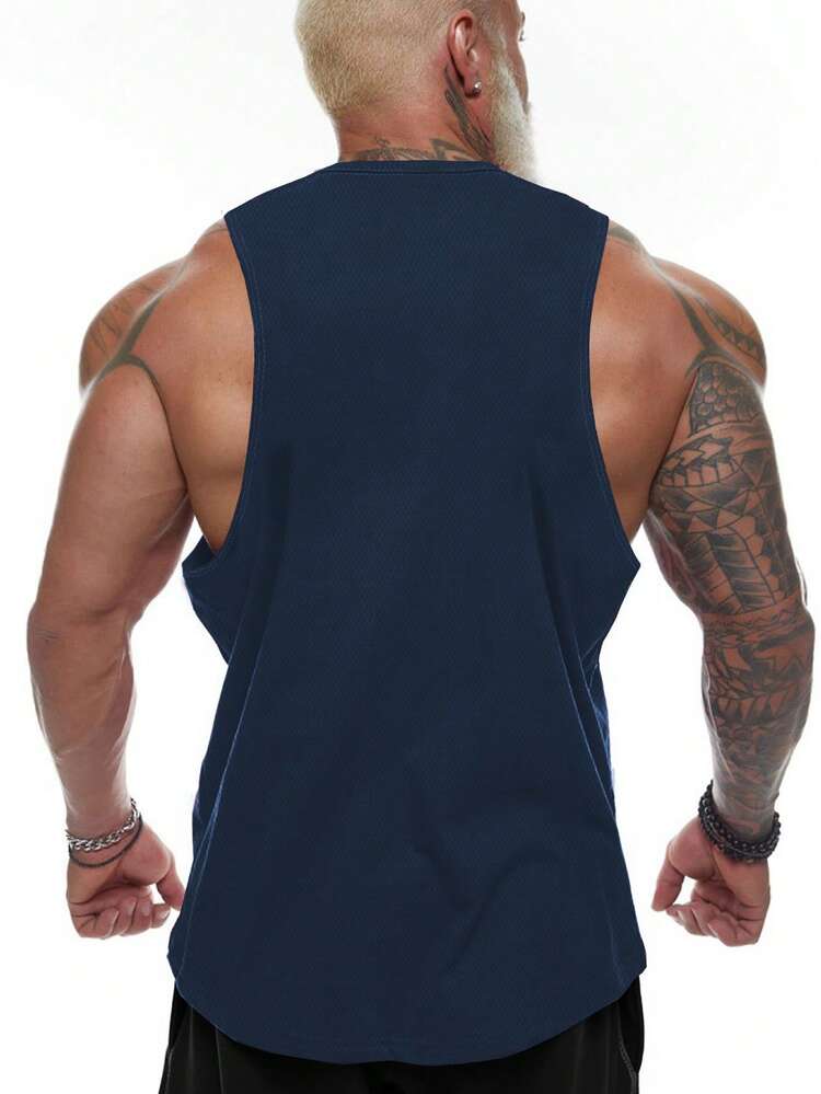 Motorboat Captain Skull Pipe Print Men's Tank Top, Casual