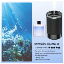 Máquina de aromaterapia con conexión USB para montaje en vehículo, difusor de aceites esenciales de escritorio, máquina de aromaterapia para rociar habitaciones de hotel, desodorización de baños y difusor de aire para salas de estar y dormitorios con modo silencioso. Disponible con 5 tipos de aceites esenciales. Ambientador de coche con batería recargable por USB, adecuado para el hogar, el coche, espacios pequeños, nuevos accesorios para coche, decoración exterior y decoración del jardín.