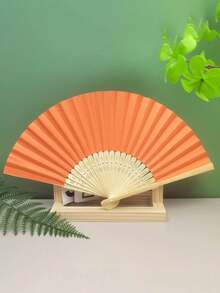 1PC Handheld Paper Fans Paper Folding Fans,Multi Colored Folding Fan,Solid Color Fan,DIY Folding Fan,Party Dressing,Church Wedding Gift - Multicolor - View 27