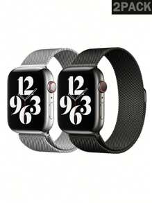 2 buc curea din metal Milan Mesh la modă pentru bărbați și femei, potrivită pentru Banda 45mm 49mm 38mm 40mm 41mm 42mm 44mm 46mm, brățară casual potrivită pentru Series Ultra SE 10 9 8 7 5 4 3 2 1, accesorii pentru curea