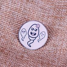 Cartoon Tadpole Brooch Funny Cute Button Accessories Badge - Multicolor - View 5