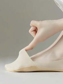 1/6/12 Pairs Thin Anti-Slip Breathable Ice Silk Invisible Socks, For Summer - Multicolor - View 4
