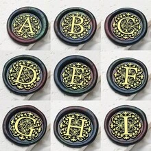 1PC 26 English Letters Wax Seal Stam, Brass Materia, Hand Stamped With Seal, For Scrapbook Envelopes Wedding Invitations Gift Card Packaging, Gift Decoration, 2.5cm/0.98in, Back To School, School Supplies - 2.5cm - View 7
