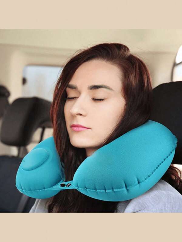 Ergonomisches U-förmiges aufblasbares Nackenkissen ist ein Must-have für Reisen, mit leicht zu bedienender automatischer Aufblasvorrichtung und auslaufsicherem Ventil, geeignet für Züge, Autos und Büros, komfortabel und portabel, für alle Jahreszeiten geeignet, Mehrlage-Schlafunterstützung, moderner Stil und eine ideale Geschenkwahl.