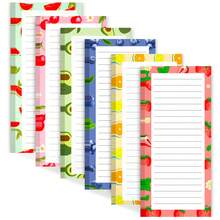 9 Pack Magnetic Notepads For Refrigerator, Fruit Design Magnetic Grocery List Pad For Fridge, Full Magnet Back Shopping Lists, 25 Sheets Per Note Pads - Multicolor - View 1