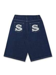 Jeans casuales de pierna recta GlobeSwift para hombres, estilo europeo y americano con estampado de letras, marca de ropa urbana