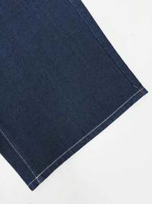 Jeans casuales de pierna recta GlobeSwift para hombres, estilo europeo y americano con estampado de letras, marca de ropa urbana