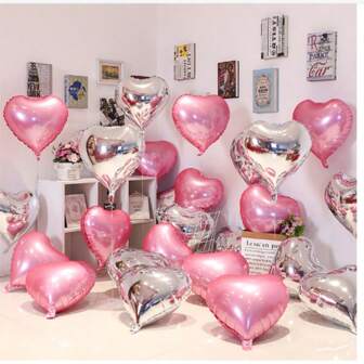 18-Inch Foil Heart Balloons, Suitable For Weddings, Birthdays, Proposals, Parties, Decoration