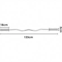 EZ Bar, EZ Curl Bar 4ft, Barbell Bar, Barbell Weight Bar With 2 Spring Clips - Style2 - View 2