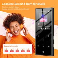 جهاز تشغيل MP3 سعة 128 جيجابايت ، مشغل موسيقى رقمي لاسلكي Bluetooth أو لوحي خالي من الفقد ، راديو ، تسجيل ، مكبر صوت مدمج ، أزرار تحكم تعمل باللمس
