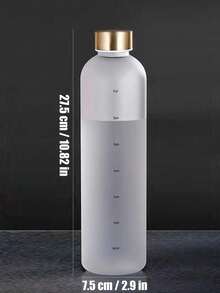 1 pieza Botella de agua deportiva, de gran capacidad, boca ancha, portátil, a prueba de fugas, jarra de agua fría