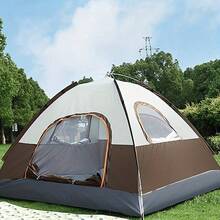 Carpa de campamento automática e instantánea con doble puerta y ventanas, carpa ovalada de alta calidad a prueba de mosquitos y rayos UV para campamento familiar, senderismo y viajes vacacionales - Colores surtidos, refugio al aire libre | Carpa de camping con ventanas | Diseño de carpa espacioso, carpas para acampada - Multicolor - Ver 5