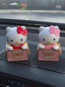 Sanrio Caja de adorno de dibujos animados de Hello Kitty, estilo Sanrio creativo, regalos de cabezón, adecuado para la vida cotidiana, regalos para niños y niñas, regalos de vacaciones, decoraciones, regalos de graduación