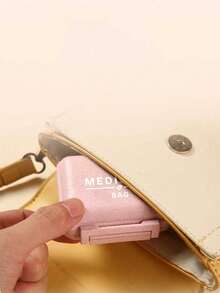 6-Compartment Portable Mini Pill Box, Pink Color With "Medicine" Letter Print, Weekly Medication Organizer, Travel Pill Case, 6-Grid Compact Pill Box, Daily Vitamin Supplement Storage, Pocket/Wallet Size, Letter ID Tag Jewelry Box, Earrings, Rings Storage, Home & Travel Essential - Pink - View 10