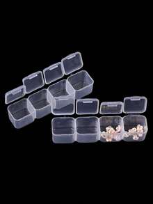 1pc Transparent Storage Box, 28 Grids DIY Diamond Painting Box, Jewelry Storage Box, Plastic False Nail Storage Box, Rhinestone Bead Storage Box, Manicure Supplies, Manicure Tools, Manicure Art Tools, Back To School, Manicure, Manicure Tools (Suitable For Press-On Nails) - Clear - View 3