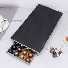 Coffee Machine Stand Capsule Pod Holder Storage Drawer Organizer UK - Silver - View 4