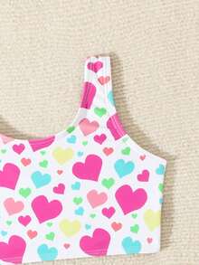 Fashionable Summer Two-Piece Swimsuit For Young Girls, Candy-Colored - Multicolor - View 4