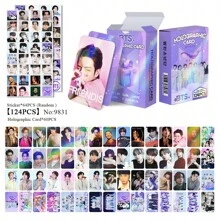 30 قطعة/92 قطعة (60 بطاقة + 32 ملصق)/124 قطعة (60 بطاقة + 64 ملصق) مجموعة بانقتان سونيونغدان كي بوب هولوغرافي مزدوجة الوجه - RM، Jin، J-Hope، Jimin، V، وبطاقات LOMO مجموعة صندوق، تشمل مجموعات بطاقات المشاهير وفرق البوب والعرض، بضاعة متوفرة