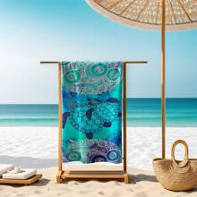 Extragroßes Strandtuch, Handtuch aus ultrafaseriger Faser, schnelltrocknend, geeignet für Schwimmer, sandresistentes Strandtuch, Kühles Schwimmbadhandtuch, Strandaccessoires, saugfähiges Handtuch, geeignet für Reisen, Schwimmen, Yoga Strandutensilien