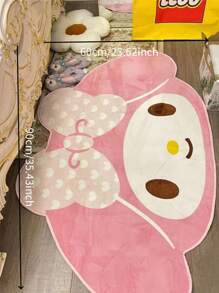Sanrio Melody Hello Kitty Teppich, Schlafzimmer Teppich, Wohnzimmer Plüsch Weicher Niedlicher Teppich, Cartoon Heim Dekoration Familienmuster Teppich, rutschfeste Matte für Bürostuhl, Geschenke für Geburtstag, Abschluss, Schule, Reise, Reiseaccessoires, Heimessentials, Handtuch, Hautpflege