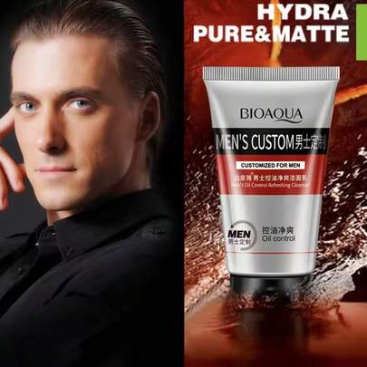 BIOAQUA cuidado de la cara hombres limpieza profunda cuidado de la piel limpiador Facial hidratante blanqueamiento acné espinillas limpiador exfoliante