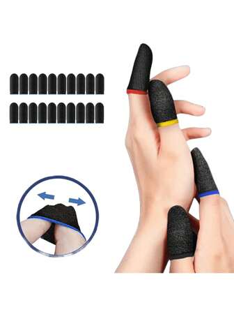 10 stuks/20 stuks vingerhoezen duimgrepen controller accessoires, zweetbestendig ademend comfortabel voor verbeterde game-ervaring