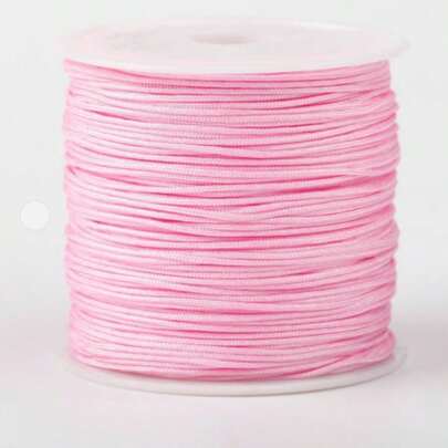 1 st icke-elastiskt rosa pärlsnöre, färgglatt hantverkstrådsnöre för smyckestillverkning armband halsband gör-det-själv-hantverk pärlsnöre pärlsnöre