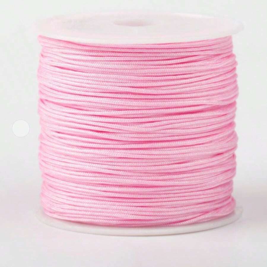 1pc Non-Elastic Pink Beading Cord, Colorful Crafting Thread String Cord For Jewelry Making Bracelet Necklace DIY Craft Bead String Beading Crafting Cords