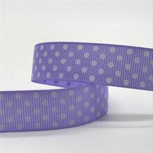 5 yardas/Lote Cinta de grosgrán de 20mm con estampado de puntos para lazos de cabello, fiesta, Navidad, boda, decoración, manualidades, envoltura de regalos - Elige colores - Ver 22