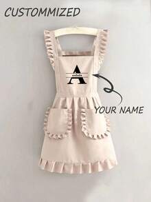 1pc Customized Printed Stylish Apron, Women's Elegant Customized Printed Apron, Waterproof And Stain Resistant, Apron Cute Lace Skirt Apron, Black Stain Resistant Apron, Sleeveless Apron, For Home, Kitchen, Nail Shop, Cooking, Baking, Nail Salon, Women Work Uniform, Coffee Smock, Home Cooking Clean Sleeveless Bib Apron, Multi-Functional, Ornamental, Breathable, Cute, Soft, Adorable, High-Quality, Vintage, Custom, Her, School Students, Girlfriend, Daughter, Kitchen, Warm Ambience,Xmas Decoration,Elegant Living ,Travel Organizer - Multicolor - View 22