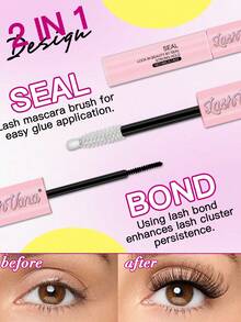 240 簇浓密卷曲分段自睫毛假睫毛，个人 DIY 仿貂皮单簇蓬松自然柔软 D 0.07 毫米 8-12 毫米混合手动睫毛延长，带粘合剂密封和镊子，适合日常化妆、派对、婚礼、旅行